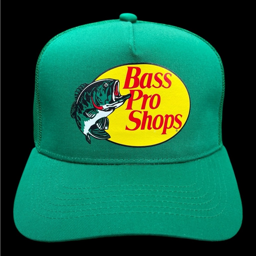 New With Tags Kelly Green Bass Pro Shops Mesh Trucker Hat